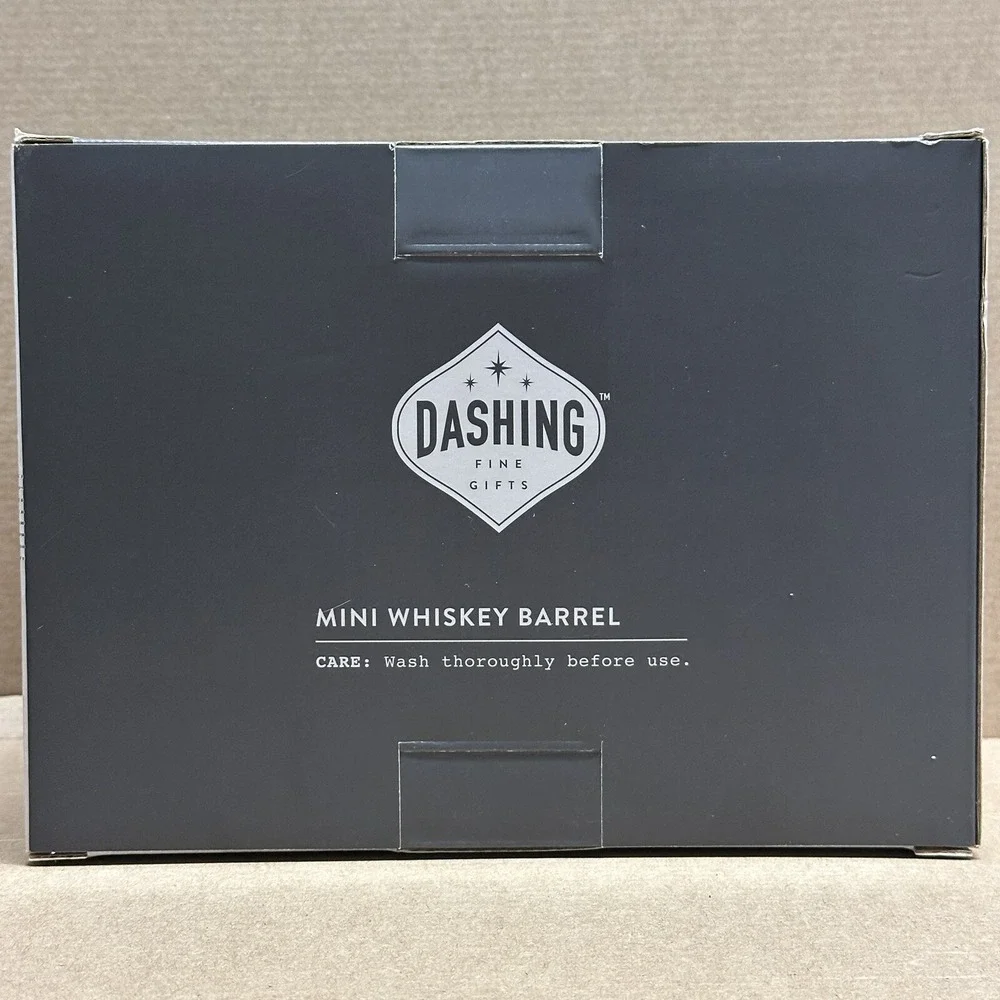 Dashing FINE GIFTS Mini Whiskey Barrel‎ Brand New In Box 1SET/27 Fl oz NEW !!!